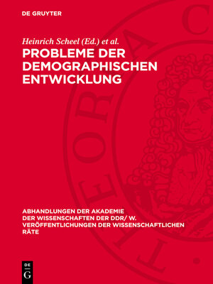 cover image of Probleme der demographischen Entwicklung